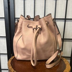 Rag & Bone Blush VeganLeather Small Cinch Shoulder Bag EUC Adj Strap